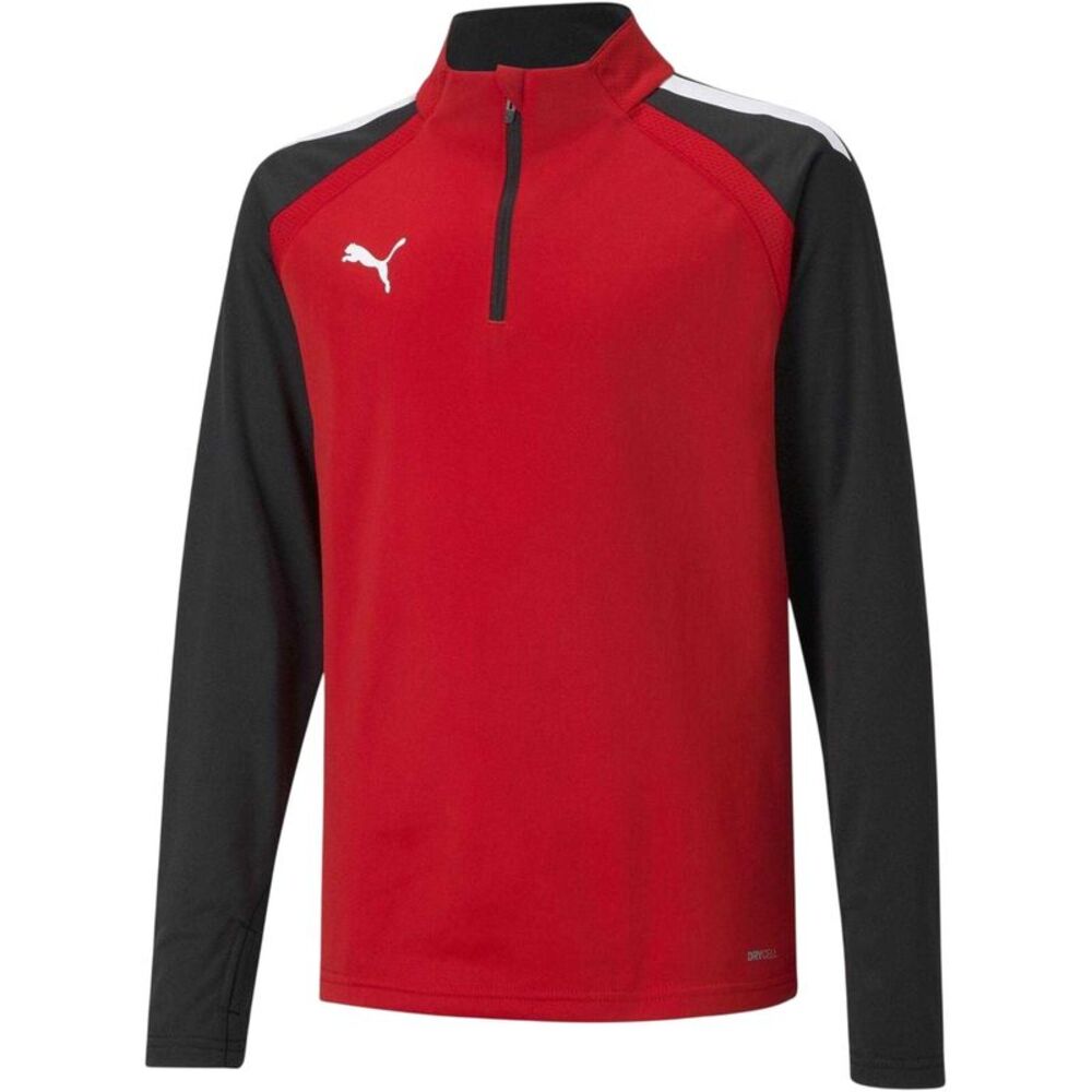 Puma Childrens/Kids TeamLIGA Quarter Zip Fleece Top / Red
